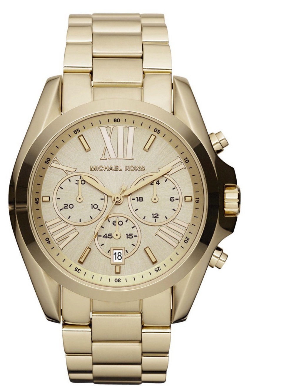 Michael Kors Bradshaw Gold-Tone Unisex Chronograph Watch
